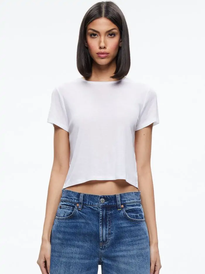 CINDY CLASSIC CROPPED TEE